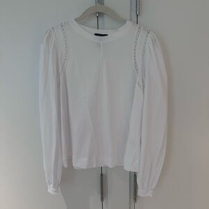 ME + EM White Long Sleeve Top